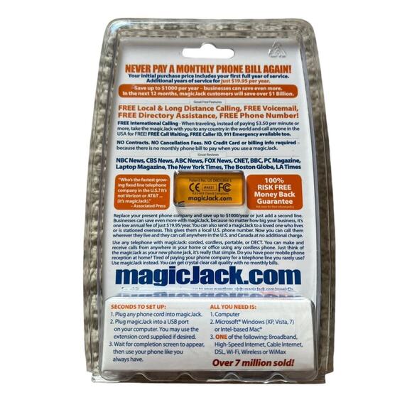 Magic Jack A921 USB Phone Jack 430-0302 - Picture 2 of 2